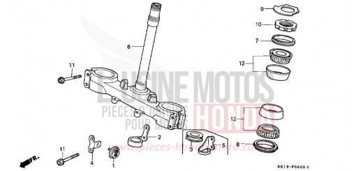PIANTONE STERZO XR250RE di 1984